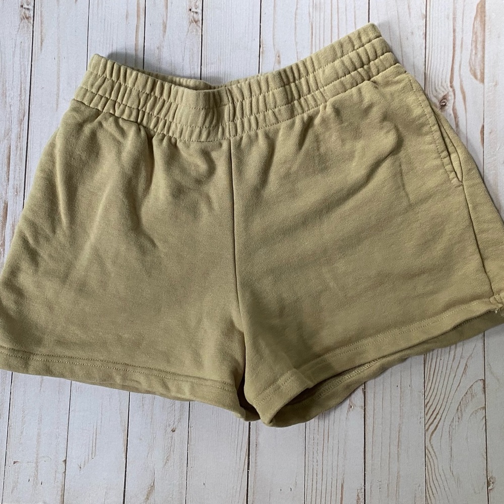 Glassine Tan Sweatshorts